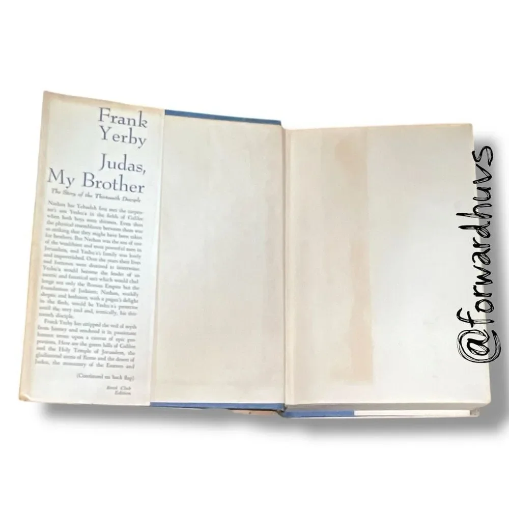 Judas, My Brother by Frank Yerby – Book Club Edition, 1968
